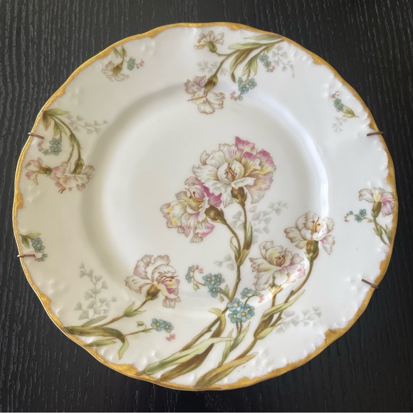 Vintage Limoges France Gold Encrusted Elite Works Signed Hand Painted Plate - Picture 5 of 10